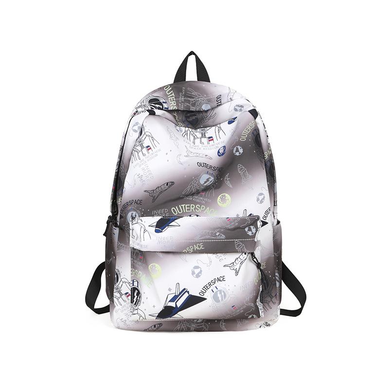 2025 New Backpack Korean Version Fashion Printed Cartoon Backpack Large Capacity High School Student Schoolbag Tide