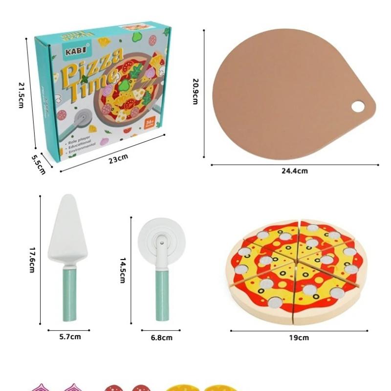 Simulation Food Children Pretend Kitchen Toys wooden Hamburger Pizza Cake rack Set Pretend To Play Children's Kitchen Game