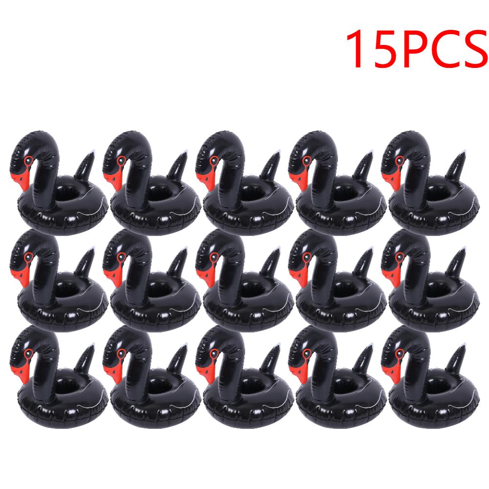 5-20PCS Swan Beverage Glass Holder PVC Cartoon Swan Cup Cushion Portable Water Inflatable Coasters for Holiday Birthday Party