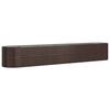 Raised Garden Bed Galvanized Steel 440 X 80 X 68 Cm Brown