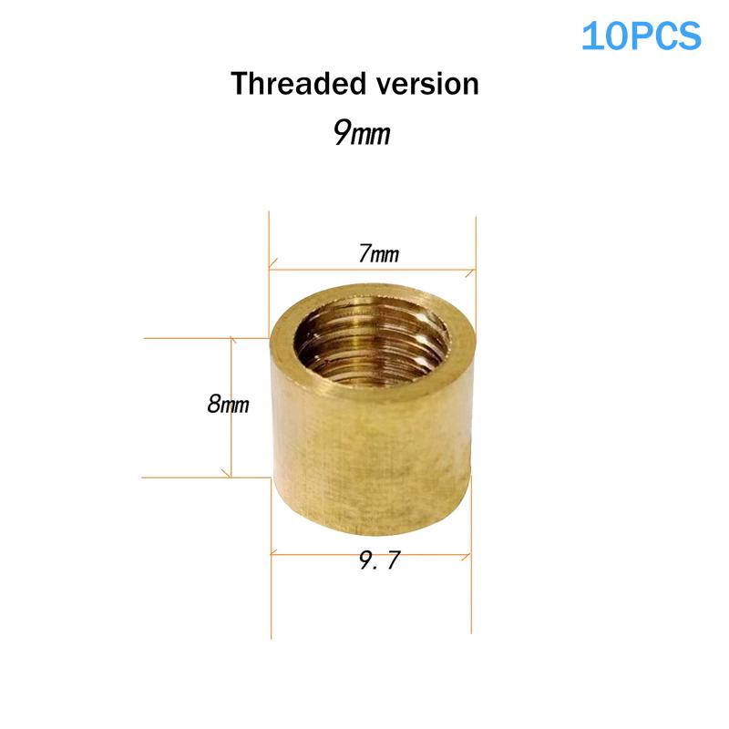 Pack of 10, 9-13mm Copper Brass Snooker Pool Cue Ferrule Repair Kit, DIY Billiards Accessories