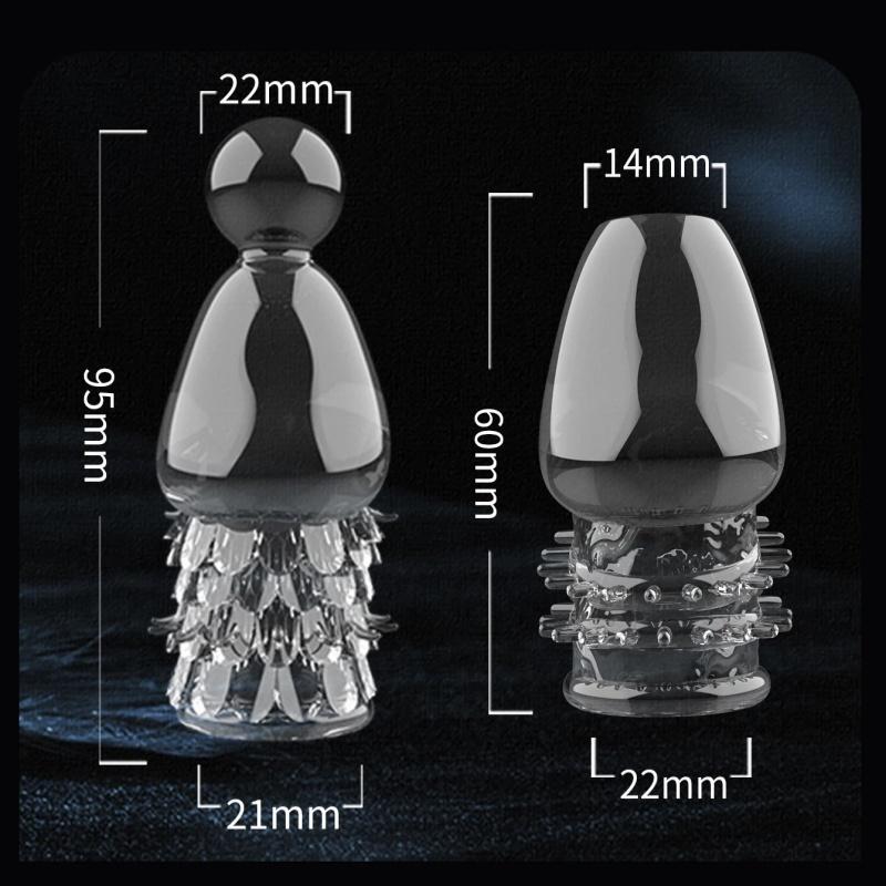 Delayed Ejaculation Adult Sexual Products Desensitized Particles, Glans Covering, Penis Enlargement and Thickening 2 Pcs