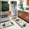 Hen Printed Kitchen Long Carpet Farmhouse Restaurant Flannel Floor Mat Door Mat Illustration Style Porch Entrance Anti Slip Rug
