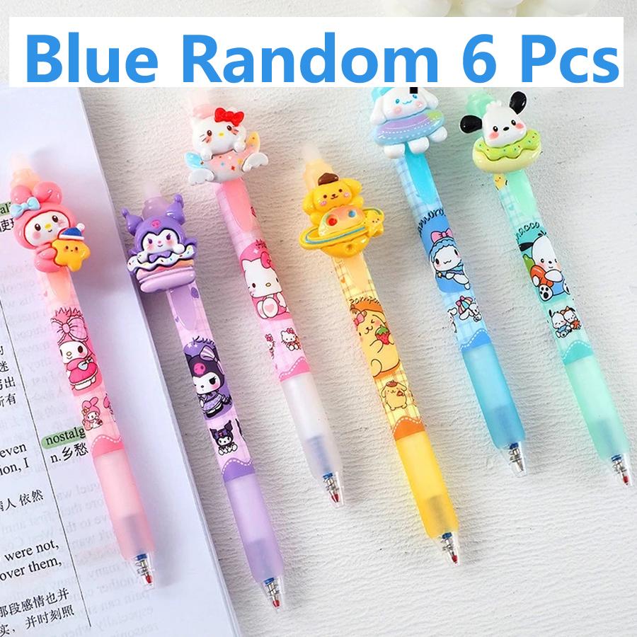 

Pcs/Lot 6/36 Kuromi Erasable Gel Pen Cute 0.5Mm Blue Ink Neutral Pens Promotional Gift Office School Supplie For Kids Adults Children s Birthday Gift