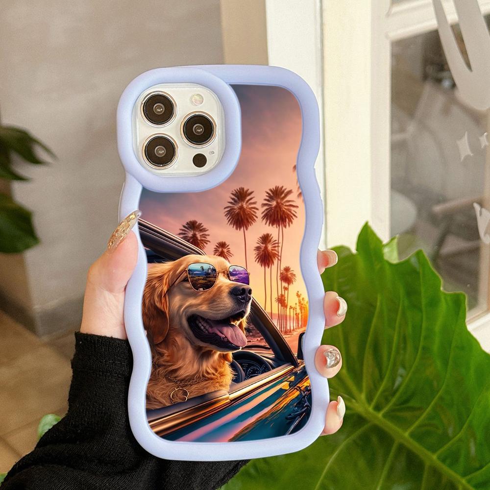 Ae76 Dog Color Doodle Design Art Protective Phone Cases for Samsung S24 Plus S23 Ultra A14 A55 A06 Honor X9b Motorola OnePlus Big Wave TPU Back Cover