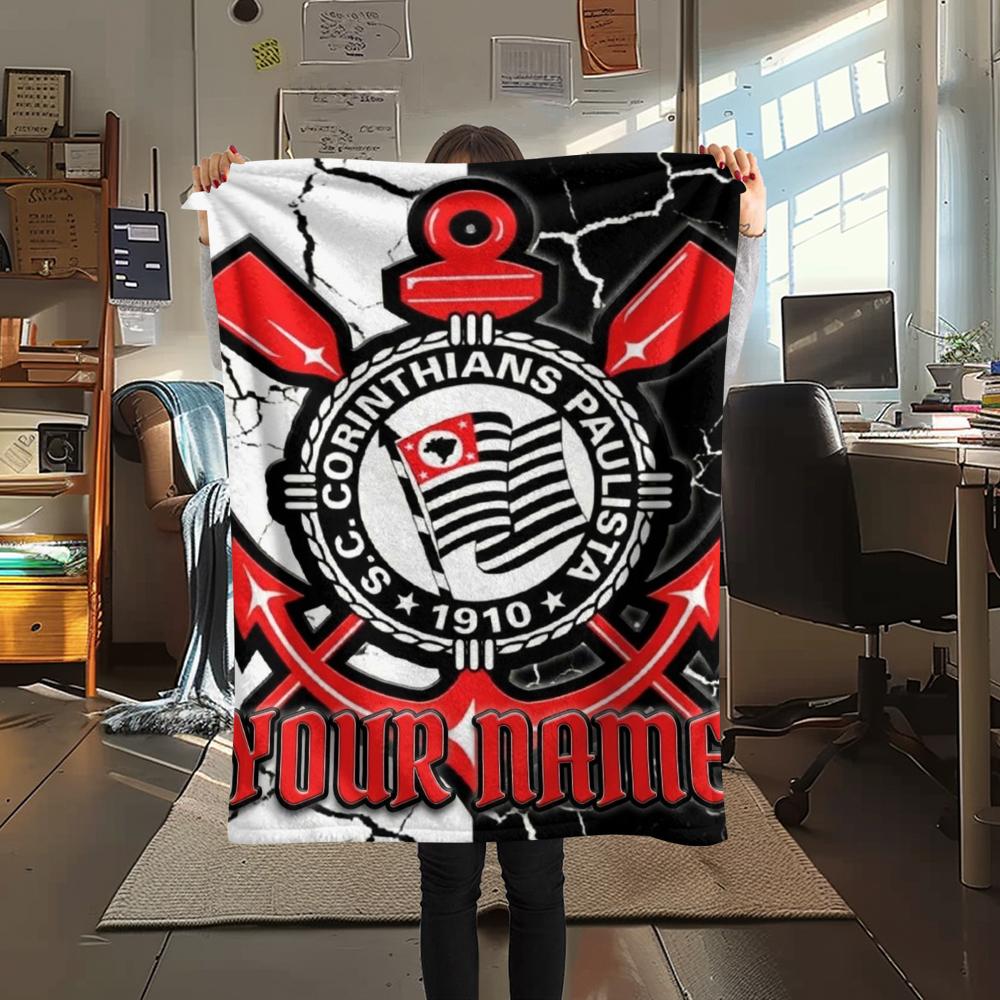 1PC Custom Name Corinthians Patterned Flannel Blanket Suitable For All Seasons for Home Decor Warmth and Comfort Gifts Holiday Present