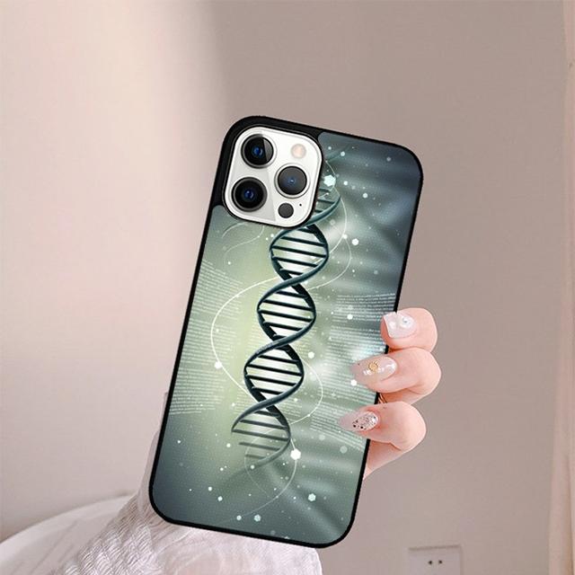 Retro DNA Science Illustration Phone Case For iPhone 17 Air 13 12 14 15 16  Cover For Apple Pro Max Plus Coque