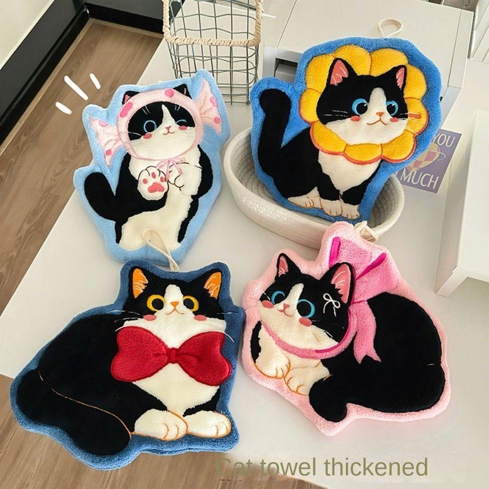 Soft Hand Towel Coral Fleece Washcloth High Quality Toilet Handkerchief  Kitchen