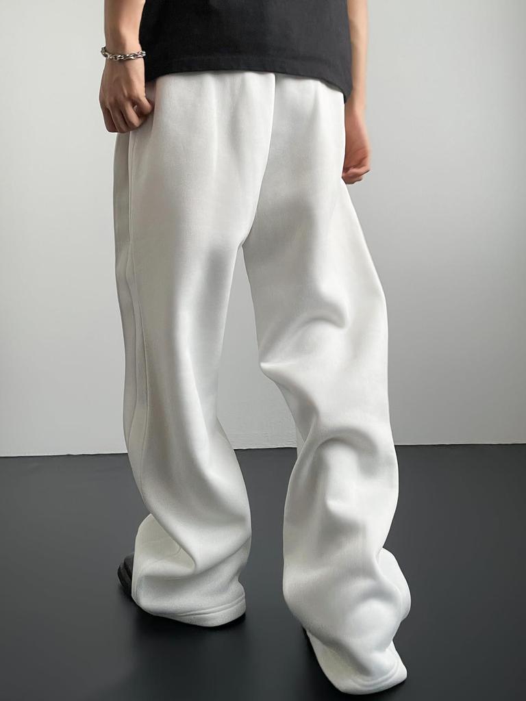 Men's 2025 European & American Style Wide-Leg Drawstring Sweatpants with Pockets