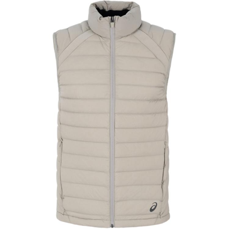 ASICS Down Vests Men s Gray Stand Collar Moderate Other 2031F370-020 XL