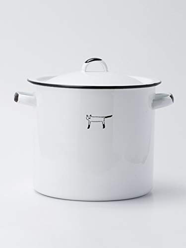 

Милый белый эмалированный контейнер для риса, 5 л, дизайн с кошкой.