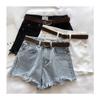 Light Blue Denim Shorts Women's Summer Thin Loose Thin Show High A Word Wide Legs All Match