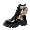 Mode Damen Plateau High Top Fashion Stiefel Seitlicher Reißverschluss Schnürung Vielseitige warme Damenstiefel Neu in Damenstiefeln Mujer