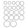 20-pack kassettbandsdrivremmar Assortiment Bandspelare Gummiremmar 1,2 mm Bredd För Bandspelare Underhåll 35-65 mm Vikning