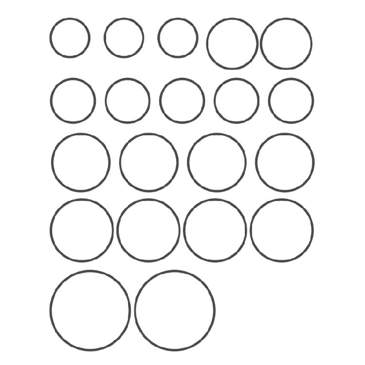 20-pack kassettbandsdrivremmar Assortiment Bandspelare Gummiremmar 1,2 mm Bredd För Bandspelare Underhåll 35-65 mm Vikning