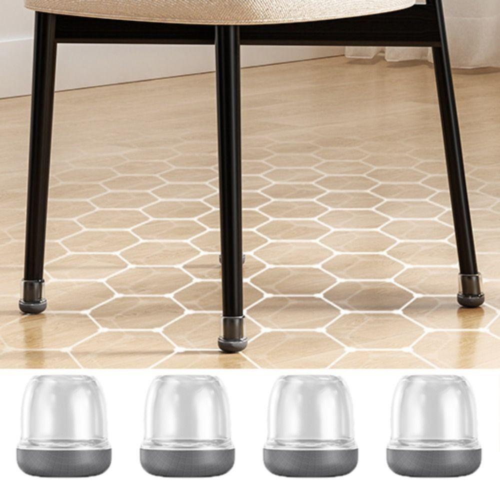 8 Pcs Wear-resistant Furniture Feet Pad Resilient Chair Leg Cover Chair Leg Silent Mat  Carpet