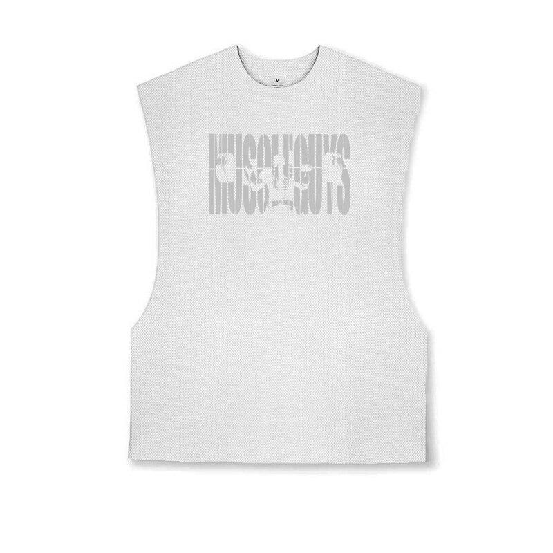 Muscleguys Herren Fitness Running Mesh Schnelltrocknendes ärmelloses T-Shirt Hochwertige atmungsaktive Tanktops