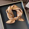 Beige Silk Silk Scarf Small Square Scarf Women's Versatile 111 Mulberry Silk Headband Small Silk Scarf Fashion Small Scarf with Shirt