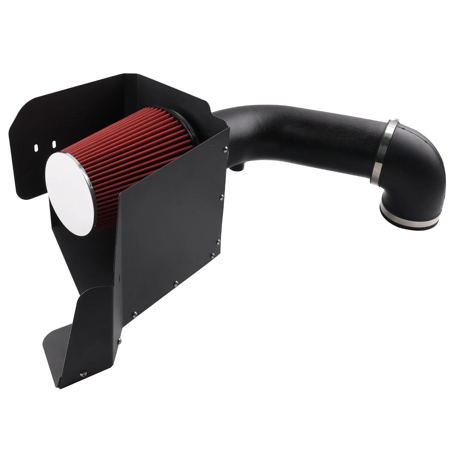 

Комплект труб впуска холодного воздуха с фильтром и теплозащитным экраном из алюминиевого сплава для Dodge Ram 1500 2009-2018 с двигателем 5.7L V8 красный черный