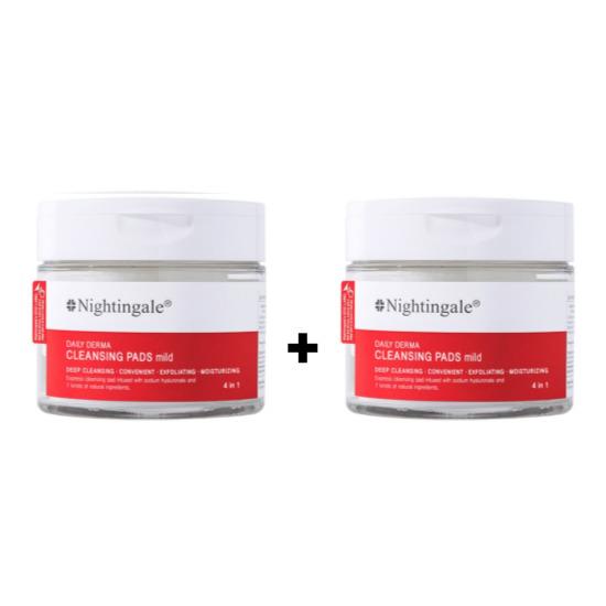 NIGHTINGALE Daily Derma Cleansing Pads Mild – Gentle 4-in-1 Daily Cleanser 70 Pads (270ml)
