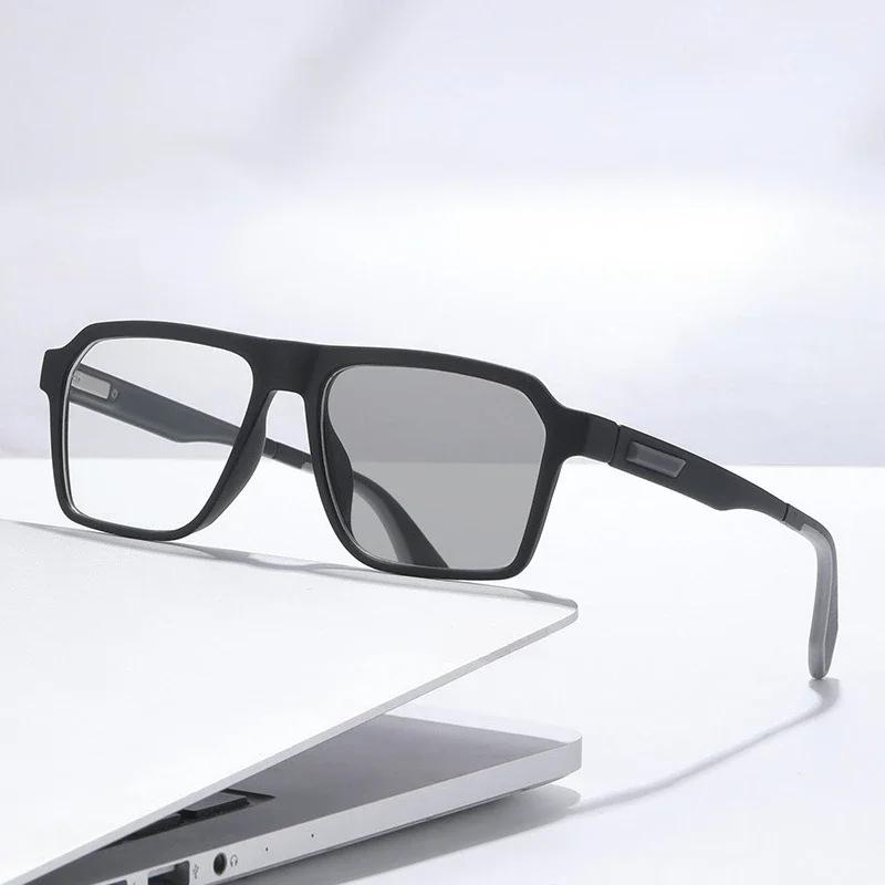 Large Square Photochromic Myopia Glasses Ultra Light Comfortable for Men Women 0 to -4 0 Short Sight Eyeglasses