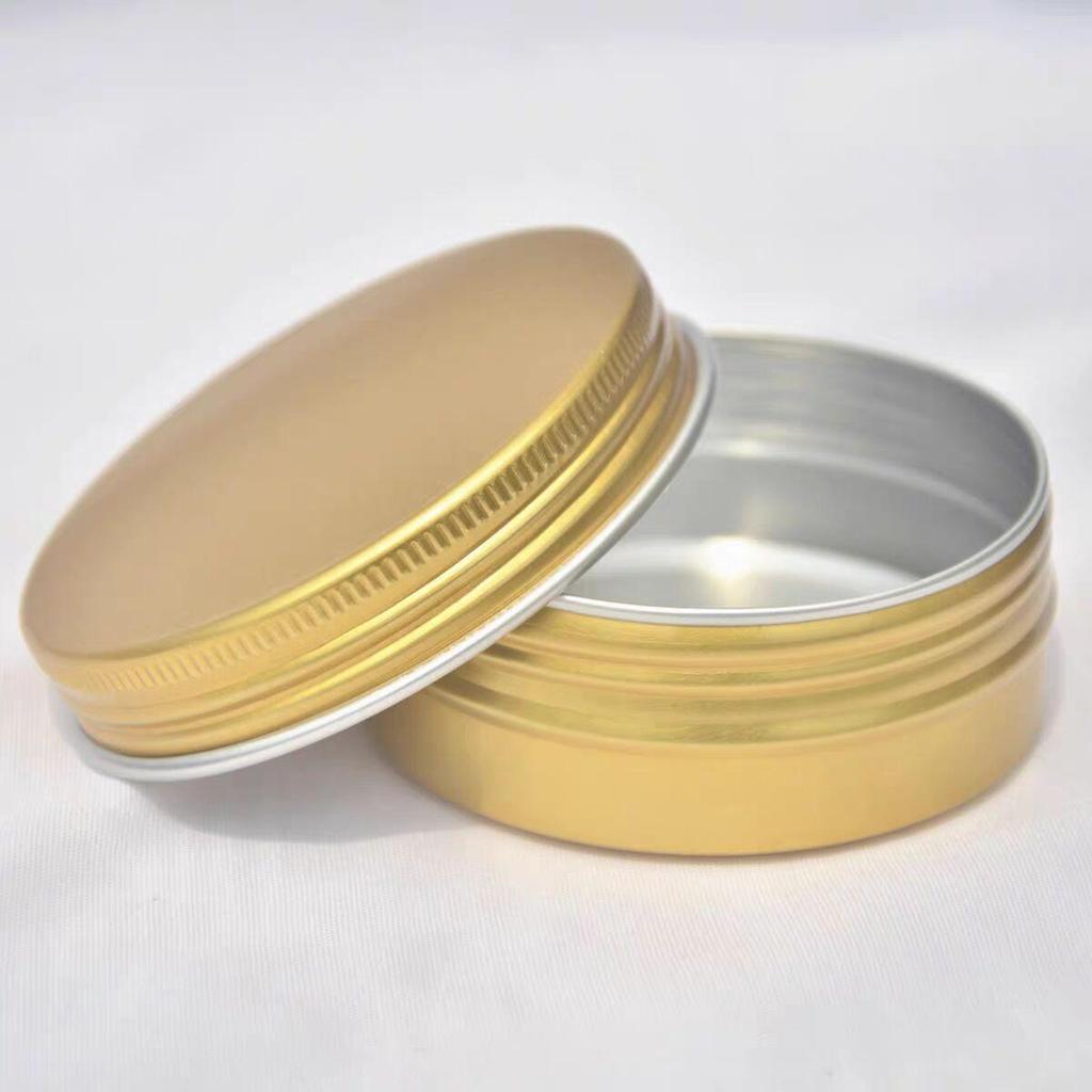 50 Pcs 60ml Aluminum Jar 60g Aluminum Tin Container Gold Color 60ml Cosmetic Jar
