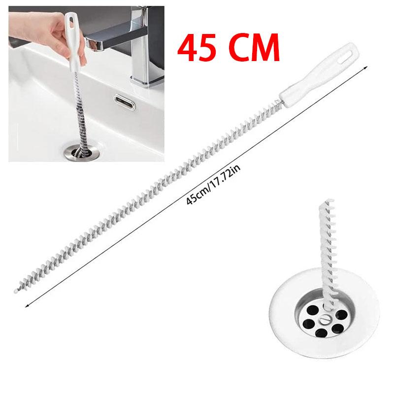 2pcs Pipe Dredging Brush Flexible Bathroom Hair Sewer Sink Cleaning Brush Bendable for Home Kitchen Sink Bathroom Hair Sewer