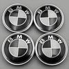 For M Car Black White BMW Logo Front Hood Emblem 82mm Rear Badge 74mm Wheel Hub Cap 68mm Steering Wheel Sticker 45mm Accessories