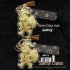 Shuibei Gold Santa Claus Leather Christmas Phone Lanyard Ornament
