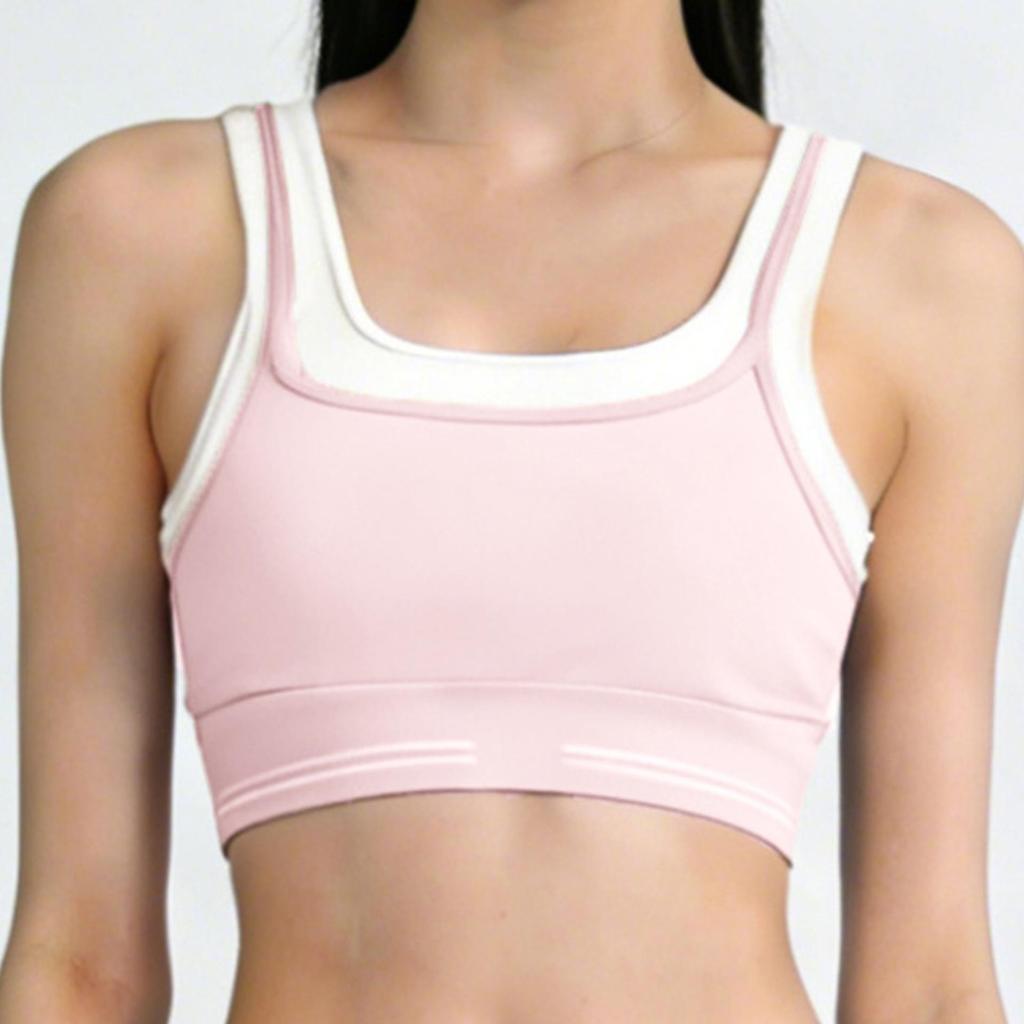 Women's Shockproof Sports Bra with Chest Pads - Two-Piece Yoga and Fitness Top