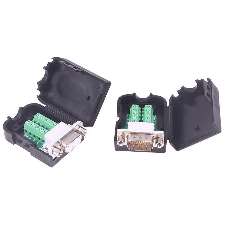 Db9 Serial Adapter Rs232/485/422 Connector Male Female 9 Pin Breakout Terminals Com Connector 21-24 Awg Wire Solderless