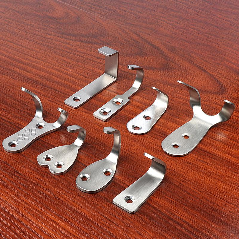 Black Stainless Steel Wall-Mounted Hook for Bathroom, Kitchen, or Door