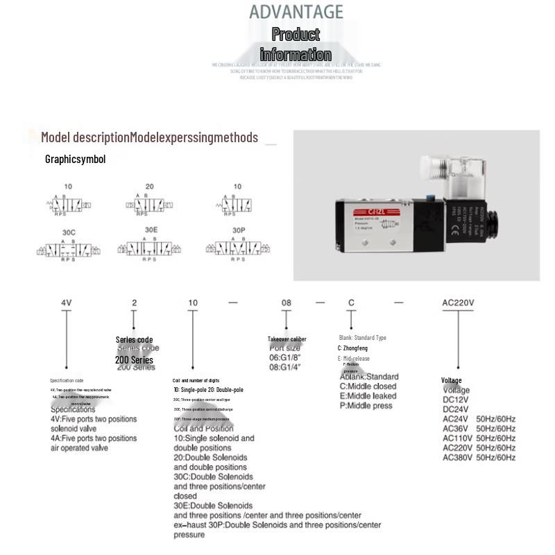 Pneumatic Solenoid Valve 4V210-08