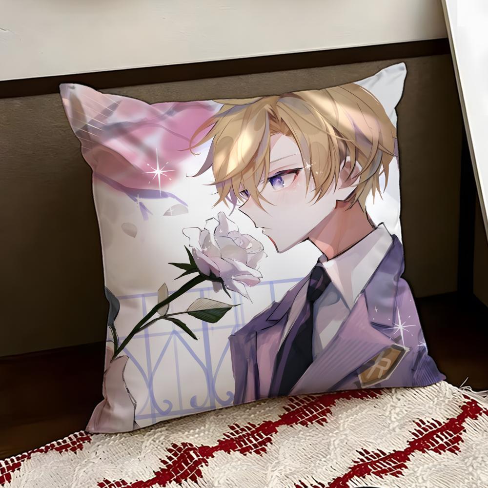 OOuran High SSchool Host Club Cushion Cover Reversible Soft Durable Pillow Cover Home Car MultiScene Use for Daily Comfort