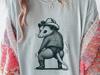 Funny Opossum Shirt — Cowboy Possum Comfort Colors Tee, Feral Possum Western Graphic Shirt, Cute Opossum Gift for Her