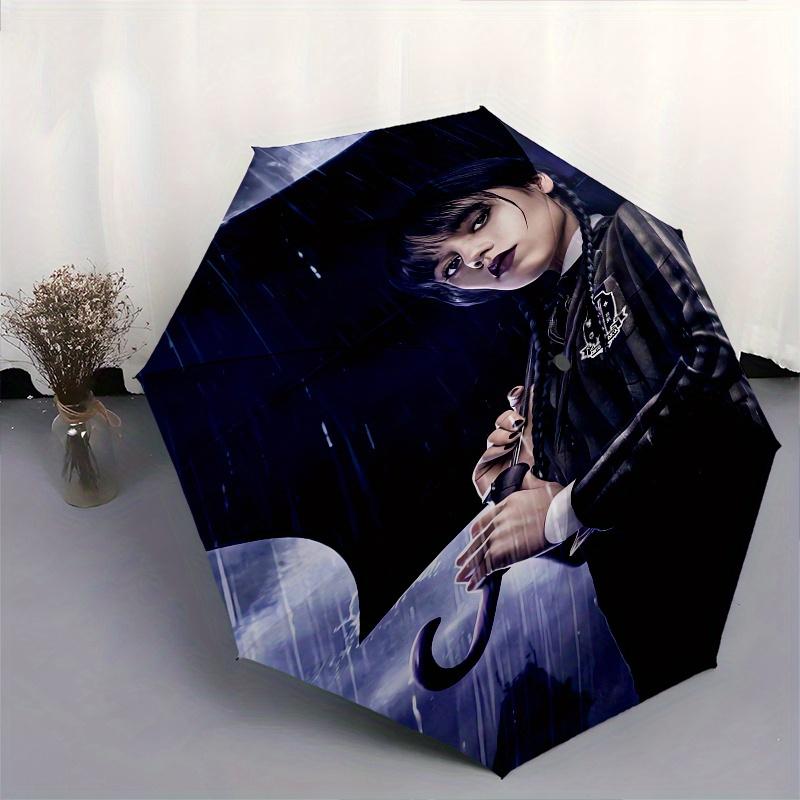 Umbrella,Rainy Night Automatic Folding Umbrella 8 Ribs Lightweight Design, Durable Iron Frame, Compact and Portable, Ideal Birthday or Chr