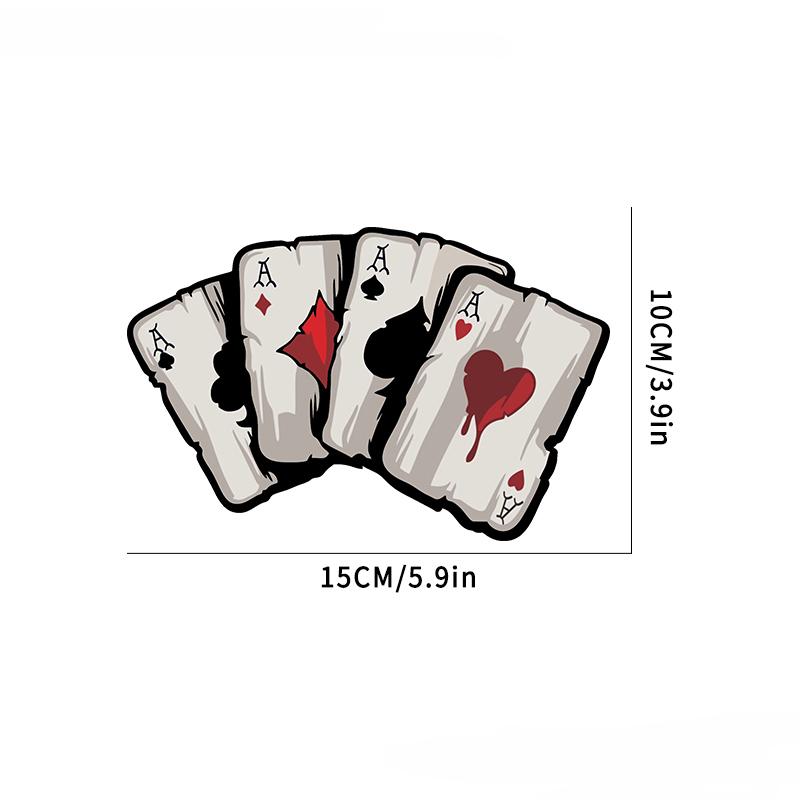 Motorcycle Poker Spades A Pattern Decals Motocross Fuel Tank Cafe Racer Body Car Windows Funny Decoration Playing Card Stickers