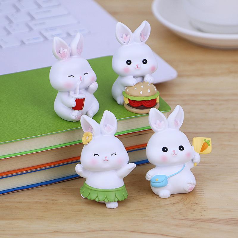 Cute Rabbit Ornament for Car, Desk, or Home Decor