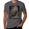 Vintage Sailing Pirate Ship Tshirt Daily Wear Print Tshirt