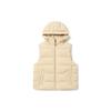 Down Vests Unisex Beige Hooded Moderate Other 3ADVL0116-50SAS