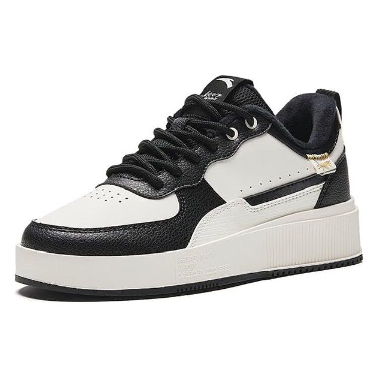 Anta Milk Cap 2 Versatile Wrap Warm Low-Top Sneakers Men Sneakers White Black 912228012-7