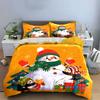 Snowman and Penguins Holiday Set Bedding Duvet Cover Set Duvet Cover Pillowcases  (1*Duvet Cover 2*Pillowcases, without duvet insert)