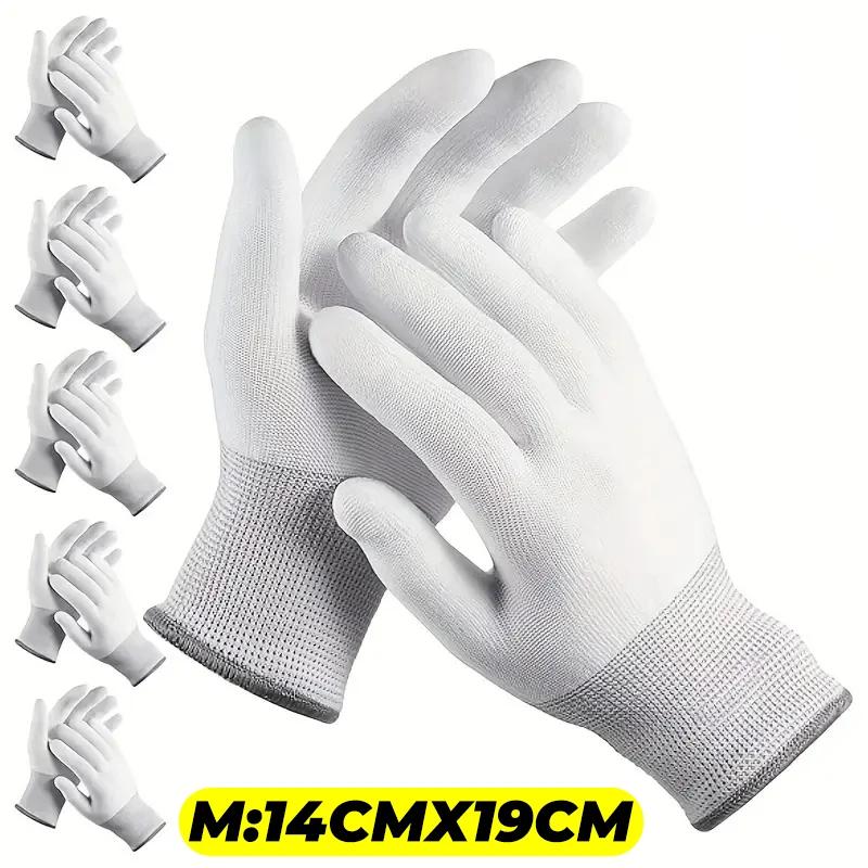

1/10pairs Antistatic Gloves Anti Static ESD Electronic Working Glove Pu Coated Palm Coated Finger Antiskid for Finger Protection (Grey White,1pair) сірий білий колір