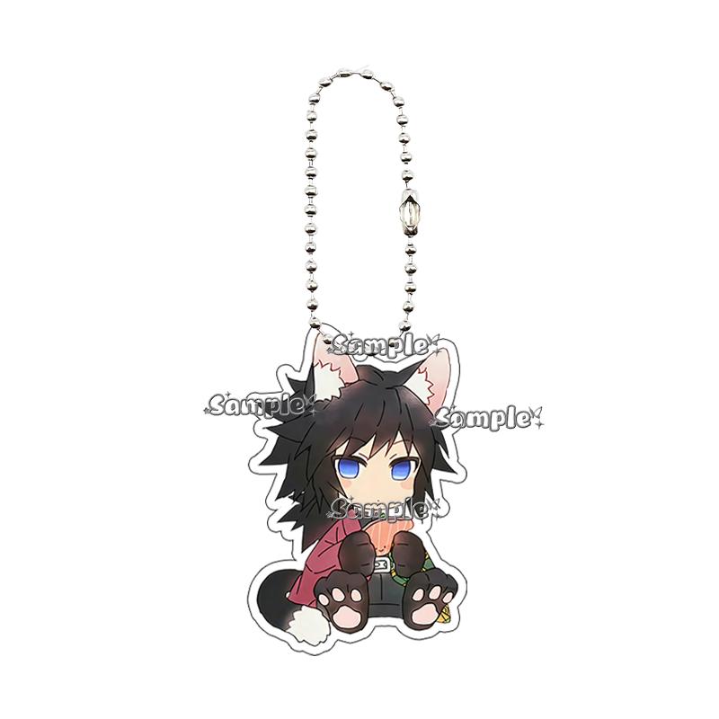 Cartoon Acrylic Nezuko Agatsuma Zenitsu Tomioka Giyuu Peripheral Keychain Pendant Decoration Fans Cute Accessory Ornaments Gifts