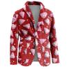 Herren Hässlicher Weihnachten Kord Warmtaschen Anzugjacke Strickjacke Herren Freizeitanzug