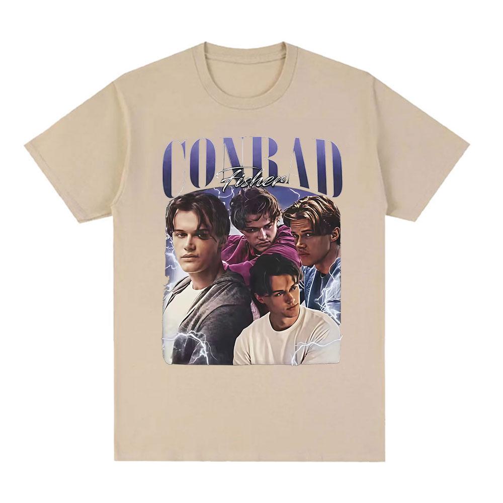 Retro Conrad Fisher Graphic T-shirt for Men, Gothic Fashion Trend, Summer Print, 100% Pure Cotton Loose Casual T-shirt