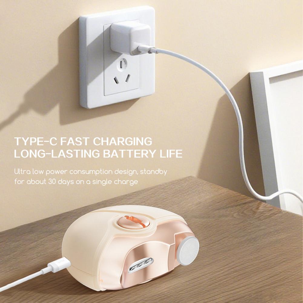 3 In 1 Automatic Electric Nail Clipper With Anti-Pinch Safety Nail Trimmer Grinder USB Rechargeable Nail Cutter Care Tools