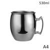 530ml Edelstahl Moscow Mule Becher Cocktail Weinglas Gehämmert Kupferfarben Bierkrüge Kaffeetasse Milchbecher Barbecher Trinkgeschirr Langlebig