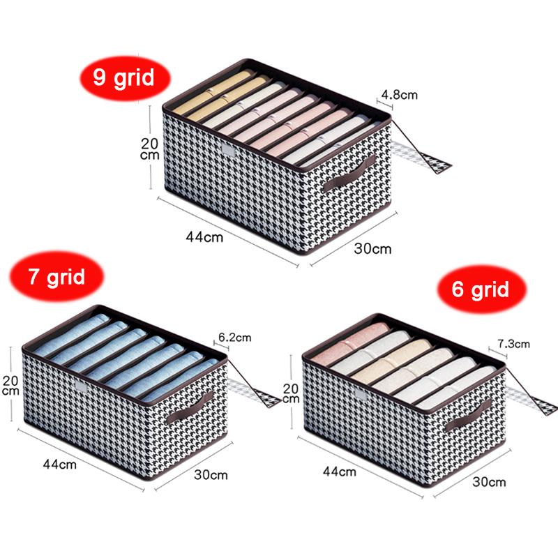 Aufbewahrungsbox für Kleidung, Hosen, Unterwäsche, Tidelle, separate Aufbewahrungsbox, faltbar, staubdicht, für Schlafzimmer, Kleiderschrank, Aufbewahrungstasche