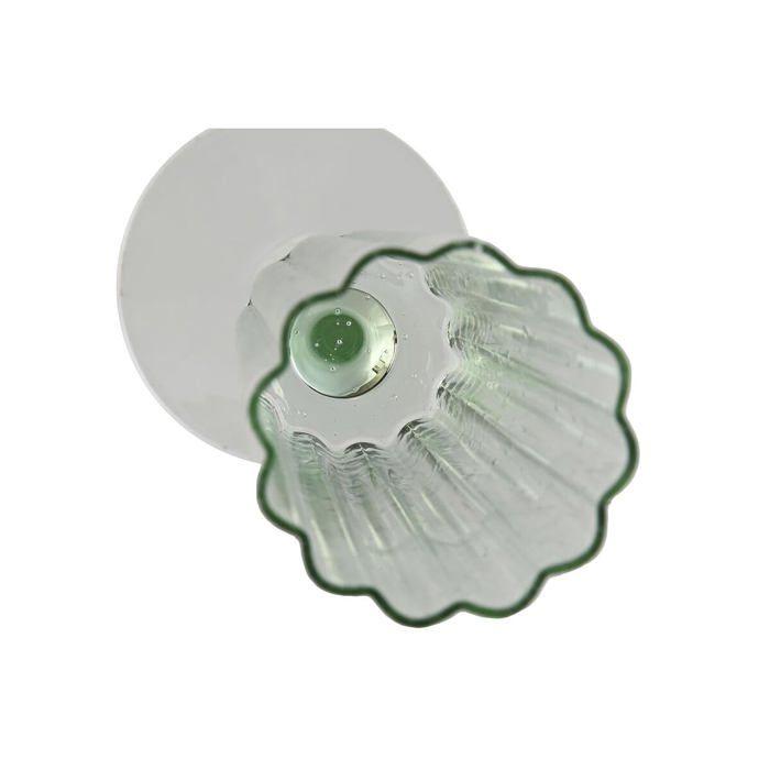 Verres à eau à pied - Home ESPRIT - Lot de 6 - Vert - 12,41x13,65x14,39 cm - Taille unique - Multicolore